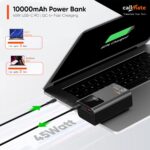 CALLMATE Vanguard Mini 45W Fast Charging 10000mAh Power Bank, USB-C PD 45W & QC 4.0+,USB-A QC 3.0 with Digital Display, Slim & Portable Design (45W, Black) - Image 3