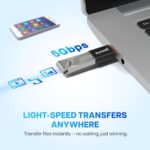 Geonix Befit U2 USB 3.0 to Type C OTG Converter | 5Gbps Fast High-Speed Data Transfer | Compatible for All Type C Devices, Smartphone, Laptops, Tablets, Chargers, MacBook (Black & Orange) - Image 4