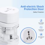 HUMBLE Universal Travel Adapter - International Multipurpose All-in-One Solution for US, AUS, UK, EU, NZ, Europe, North/South America & 150+ Countries (Round) (White) - Image 4