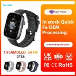 Kely Smart Watch, 1.95-inch AMOLED Display, 3ATM Waterproof, Heart Rate Monitor, Blood Oxygen Tracker, Multi-Sport Modes, Sleep Tracking, Blue Metal Case with Silicone Band - Image 6