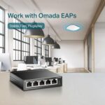 TP-Link 5 Port Gigabit Desktop Switch | 4 Port PoE 65W | 802.3af Compliant | Shielded Ports | Traffic Optimization | Plug and Play | Sturdy Metal (TL-SG1005P) - Image 4