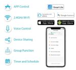 Smart Switch Board (WiFi + Remote) (Black) (4M Size) : 4 Switch + Socket | 3 Yr Warranty | Works with SmartLife App, Alexa, Google, Siri | Glass Touch - Image 3