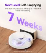 NARWAL Freo X Plus 2-in-1 Robotic Vacuum & Mopping, 7800Pa Suction, 7 Weeks Storage, Zero Tangle Brush, 5200mAh Battery, 3D Mapping, Google Home, Alexa, Siri & App Compatible, 254 Mins - Image 3