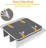 PLIXIO Dual Vertical Laptop Stand – Adjustable Dock Holder for 2 Devices (Up to 17.3") | Aluminum Desktop Organizer for MacBook, Dell, HP, Surface, Chromebook, Samsung – Silver - Image 4