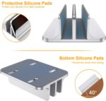 PLIXIO Dual Vertical Laptop Stand – Adjustable Dock Holder for 2 Devices (Up to 17.3") | Aluminum Desktop Organizer for MacBook, Dell, HP, Surface, Chromebook, Samsung – Silver - Image 5