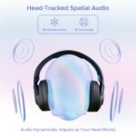 Boat Nirvana Eutopia Bluetooth Over Ear Headphones with Head Tracking Function, Spatial Audio,20 HRS Playtime, Enx™ Tech, ASAP™ Charge, Hearables App(Android & iOS Compatible)(Primia Black) - Image 4