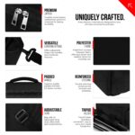 FATMUG Camera Bag for Travel and Photography with Sling and Rain Cover|Padded DSLR Protection-Black - Image 5