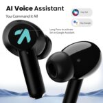 GOBOULT K40 True Wireless in Ear Earbuds with 48H Playtime, Clear Calling 4 Mics, 45ms Low Latency Gaming, 13mm Bass Drivers, Type-C Fast Charging, BTv 5.3 Ear Buds (Electric Black) - Image 6