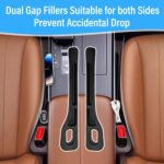 Scalebee Pack of 2 Car Seat Side Gap Filler Organizer – EVA Car Organizer Fills Gap Between Seat & Console, Universal Fit with Buckle Base, Car Phone Holder Gap Pad for Cars, & SUVs (Black) - Image 3