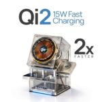 Cytron Qi2 MagSafe Charger, 3-in-1 Wireless Charger for iPhone 17/16/15/14/ 13 Series, Apple Watch & AirPods, Fast Wireless Charging Dock, MagSafe Magnetic Charger, Compact Design - Silver - Image 3