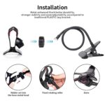 STRIFF Flexible Mobile- Stand, Mobile Clip Holder, Metal Built -for Video, Heavy Duty Foldable Tabletop Holder with 360° Rotation, Multi Angle Clamp for All Smartphones (Black) - Image 3