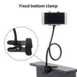 STRIFF Flexible Mobile- Stand, Mobile Clip Holder, Metal Built -for Video, Heavy Duty Foldable Tabletop Holder with 360° Rotation, Multi Angle Clamp for All Smartphones (Black) - Image 4