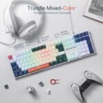 Redragon K668 RGB Gaming Keyboard, 104 Keys + Extra 4 Hotkeys Wired Mechanical Keyboard w/Sound Absorbing Foams, Upgraded Hot-swappable Socket, Mixed Color Keycaps, Red Switch - Image 3