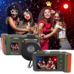 Gugxiom FHD 4K 70MP Digital Camera with Dual Screens, Autococus F1.8 DSLR Camera with WiFi Instant Instant 50x Digital Zoom, Fill Light (Green) - Image 4