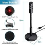 Drumstone® 15-Year Warranty USB Plug & Play Desktop Microphone | Professional PC & Laptop Mic for Streaming, Podcasting, Recording & Gaming – Black - Image 3