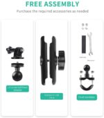 ADOFYS 2022 Version Action Camera Mount (Handlebar only) Aluminium Alloy Universal Mount with Two 360° rotational Angle 1/4 Metal Stand for All Action Cameras - Image 5