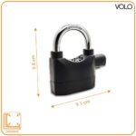 VOLO Alarm Security Lock – Motion Sensor, 110dB Siren Alert, Heavy-Duty Anti-Theft Padlock with 3 Keys, Weather-Resistant Heavy Body for Bikes, Gates, Doors, Sheds | Black - Image 3