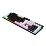 Ant Esports MK1450 Pro Backlit Membrane Wired Gaming Keyboard with Mixed Colour Lighting, White & Black Keycaps, Double Injection Key Caps - Black - Image 6