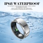 Smart Ring for Women Men,IP68 Waterproof Wearable Fitness Tracker with Sleep Tracking Heart Rate Healthy Monitor Ring Activity Monitoring Steps for iOS Android - Image 7