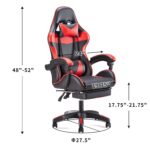 Decor Computer Gaming Racing and Reclining Edition GT-700 Ergonomic Gaming Chair E-Sports Chair with Foot Rest(Black+Red) - Image 3