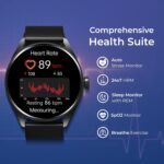 Titan Crest 1.43” AMOLED Smart Watch with BT Calling, AI Morning Briefs, Functional Crown, Health Tracking, Aluminium Body, 100+ Sports Modes, Smartwatch for Men and Women - Black Mesh Strap - Image 4