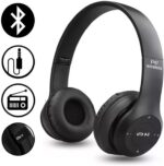 Bluetooth Wireless Headphones Foldable with Mic High Bass Clear Sound Bluetooth Gaming Headset, IPX7 Waterproof and Portable with Noise Cancelling Earphones(Black, Over Ear) - Image 3