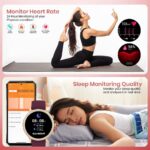 GAMESIR GEN 12 Pro Bluetooth Smartwatch for Men & Women | AMOLED Display with Touchscreen Fitness Tracker| Elegant Round Dial, Sports Mode, Health Monitoring, Waterproof (Maroon) - Image 5