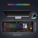 Speed RGB Gaming Mouse Pad, Soft Glowing 14 LED Modes, Gaming Desk Keyboard Pad, Mouse Mat, Non-Slip Rubber Base - 78x30 cm - I am a Gamer Quote - Image 3