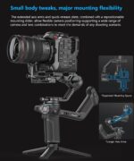 FeiyuTech SCORP 3 KIT Gimbal Stabilizer for DSLR and Mirrorless Camera,Built-in AI Tracking,Detachable Handle,3-Axis Gimbal for Sony/Canon/Nikon/Fujifilm, Max 7.721lbs,Touch Screen with Case - Image 5