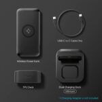Spigen Power Bank 10000mAh Fast Charging, 5 in 1 Wireless Power Bank, Wireless AirPods Charger, TWS Charger, Lithium Polymer, (Uto C Cable Included) - Black - Image 4