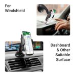 ZEBRONICS WCC100, Wireless Smartphones Car Charger, 15W Fast Charging, Upto 6.8 Inches, 360° Rotatable, One Press Lock and Release, Strong Suction Cup, for Windshield & Dashboard, 1 Meter Cable - Image 3
