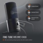 Fifine K669B USB Microphone, Metal Condenser Recording Microphone for MAC OS, Windows, Cardioid Laptop Mic for Recording Vocals, Voice Overs, Streaming, Meeting and YouTube Videos-Black - Image 5