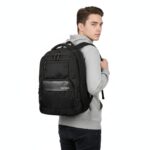 Half Moon Apex 35L Spacious Laptop Backpack for Men & Women | Water Resistant College & Office Bag with AUX/Headphone Port | Tear-Resistant Tech Backpack (Fits Up to 15.6 Inch Laptop) (Black) - Image 4