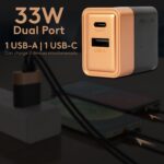 DURACELL 33 Watts Fast Wall Charger Adapter, 1USB C, 1 USB A, Fast Charging Compatible with iPhone, iPad, Samsung Galaxy, Note, Redmi, Mi, Oneplus, Oppo, Vivo Smartphones, DU067 - Image 3