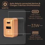 DURACELL 33 Watts Fast Wall Charger Adapter, 1USB C, 1 USB A, Fast Charging Compatible with iPhone, iPad, Samsung Galaxy, Note, Redmi, Mi, Oneplus, Oppo, Vivo Smartphones, DU067 - Image 4