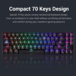 Redragon K599 Diemos TKL RGB Backlit Wired/2.4Ghz Wireless Anti - Ghosting Mechanical Gaming Keyboard with Red Switch (Black) (K599) - Image 5