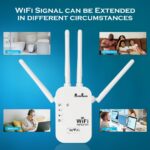 PunnkFunnk 300Mbps WiFi Signal Booster | 2.4GHz Wireless Repeater with 4 Antennas | Dual LAN Port Router & Access Point | Plug & Play for Home WiFi - Image 3