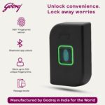 Godrej Smart Cabinet Lock| Biometric - 360° Fingerprint, 100 Fingerprints| Bluetooth| Mobile App | Passage Mode | Advantis Rion| 1st Made in India Digital Furniture Lock| Black| 3 Yrs Warranty - Image 4