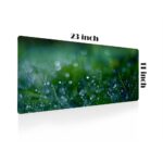 Gadgets WRAP Large Desk Mat Mouse Pad 11 x 23 Inch, Anti-Slip, Spill-Resistant, Ideal for Home, Office, Gaming Setups - Fresh Green Grass Bokeh - Image 3