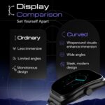 GOBOULT Newly Launched Trail Pro Smartwatch 2.01'' 3D Curved Screen+AMOLED, BT Calling 5.3, 600 Nits Brightness, IP68, 250+ Watchfaces, 120+ Sports Modes, SpO2 Tracking (Metal Black) - Image 4
