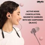 Bouncefit Sonic 144 Bluetooth Wireless Neckband, 35 Hours Continuous Playback Battery, Fast Charge, IPX7, Low Latency, Active Noise Cancellation, Earbuds with Mic Earphones (Black) - Image 4