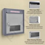 Plantex All in one Multipurpose use Box- Letter Box/Post Box for Gate Home and Office/Suggestion Box for Office use/Complaint/Donation Box with Lock Table Top or Wall Mount Pack of 1 - (Grey) - Image 4