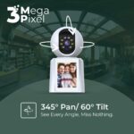 Trueview 3MP Built in Screen Wi-fi Home Security Camera with Pan Tilt 360° View, 2 Way Talk, Cloud Monitor, Motion Detect, Supports SD Card Up to 256 GB, Night Vision - Image 3