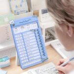 Portable Self-Discipline Chores Chart Daily Checklist Board With 15 Pcs Blank Paper Sliding Morning Routine Chart | Planning Boards Reminder Chart for Home School Office (1ps/Blue) - Image 3