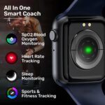 XTOUCH Smartwatch with Bluetooth Calling, Fitness Tracker, Heart Rate Monitor, Sports Modes, Built-in Speaker, Microphone, Contact Sync, Sleep Tracking, Smart Notifications (Blue) - Image 3
