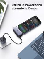 UGREEN 5000mAh Power Bank Built-in USB C Port, Portable Charger 22.5W Fast Charging with Stand, LED Display, Portable Battery Compatible with iPhone 15 iPad Pro Galaxy Pixel Black - Image 4