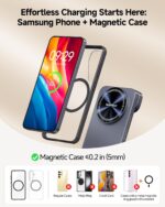 SwanScout 708SM Magnetic Wireless Charging Station for Samsung, 3-in-1 Foldable Fast Charger for Galaxy S25/S24/S23/Note 20/Z Fold & Flip 7/6, Galaxy Watch 8/7/6/5 Pro/Ultra & Buds3 Pro/3(No Adapter) - Image 3