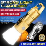 Rechargeable LED Flashlight, Bright Flashlights,Lumens, 5 Modes, Adjustable, Waterproof, with Clip and Lampshade and Type C Charger Portable Flashlight for Hiking, Reading - Image 5