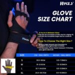 Hykes Gym Gloves - Weight Lifting Hand Grips with Wrist Wrap Support - Workout, Excercise, Fitness, Training, Powerlifting - Men and Women (Medium, Neoprene, Black) - Image 4