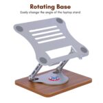 J31 Portable Laptop Stand, Ergonomic Adjustable Alloy Laptop Riser, Foldable Stand, Height Adjustable, Anti-Slip Design, Lightweight, Ideal for Work, Study, and Travel - Image 4